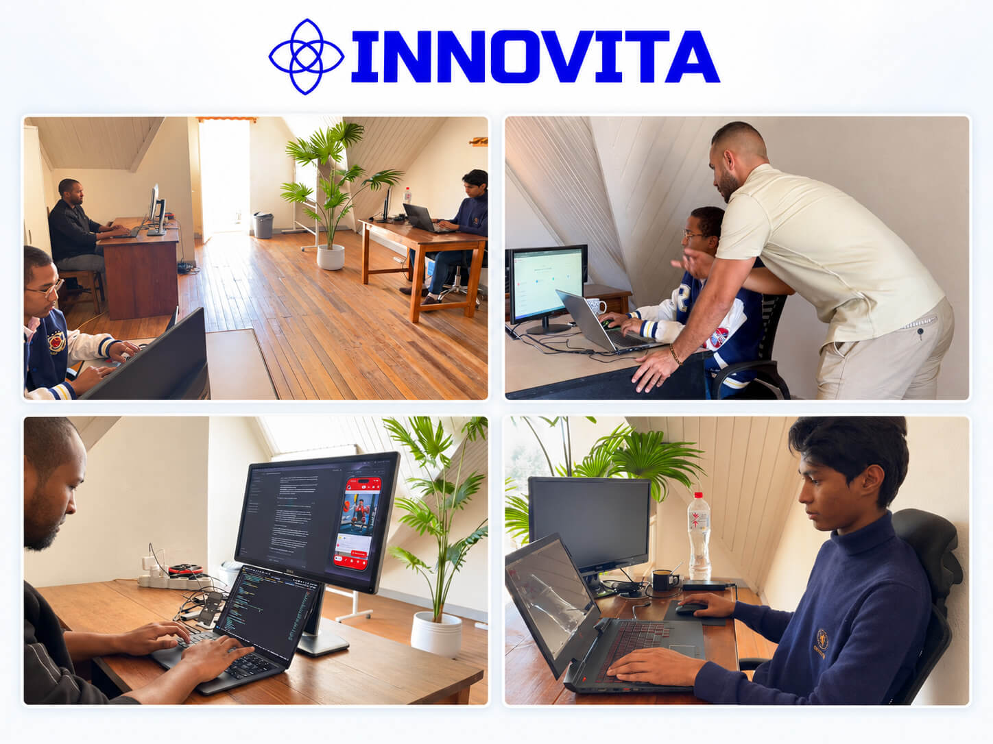 L'équipe Innovita au travail dans ses locaux